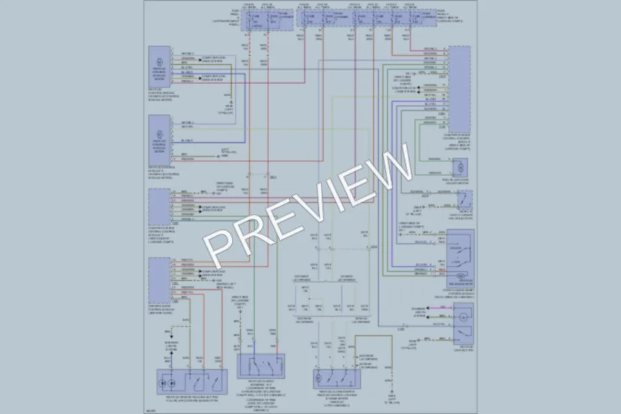 2012 Audi Q7 Trunk Tailgate Fuel Door wiring diagram preview