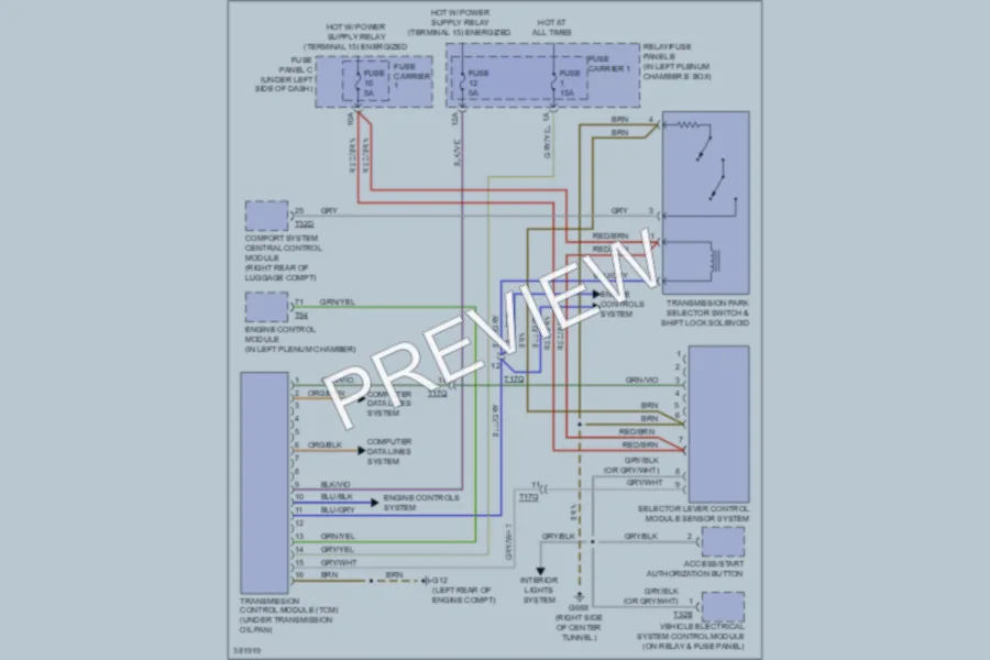 2012 Audi S5 Transmission wiring diagram preview