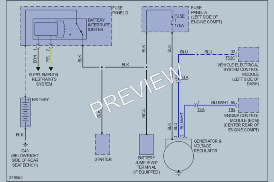 2012 Audi TTS Starting Charging wiring diagram preview