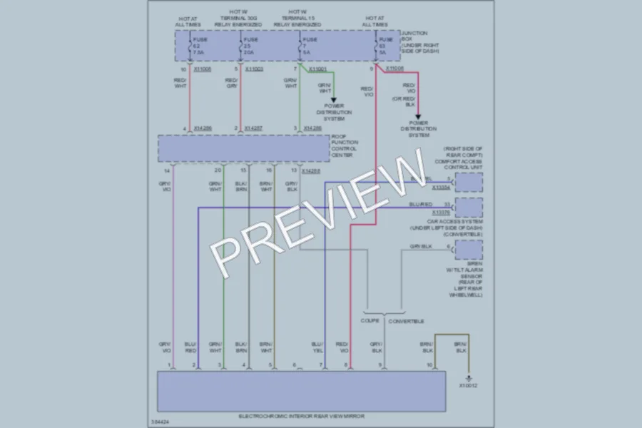 2012 BMW 128i Power Mirrors wiring diagram preview