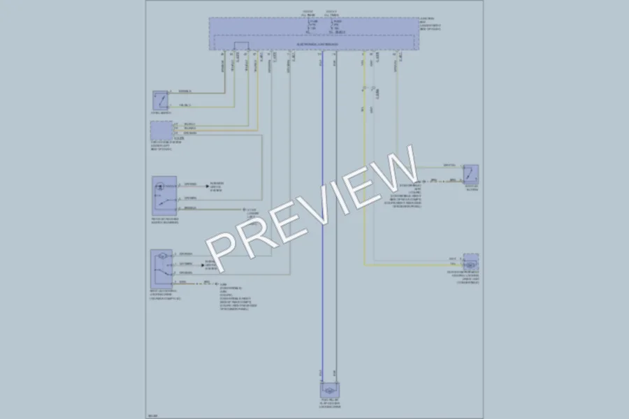2012 BMW 135i Trunk Tailgate Fuel Door wiring diagram preview