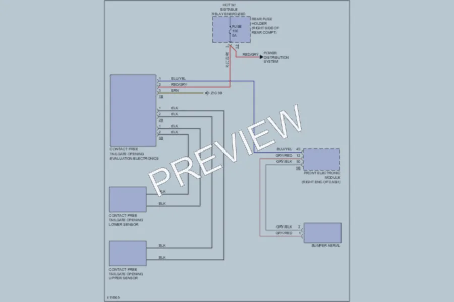 2012 BMW 320i Trunk Tailgate Fuel Door wiring diagram preview