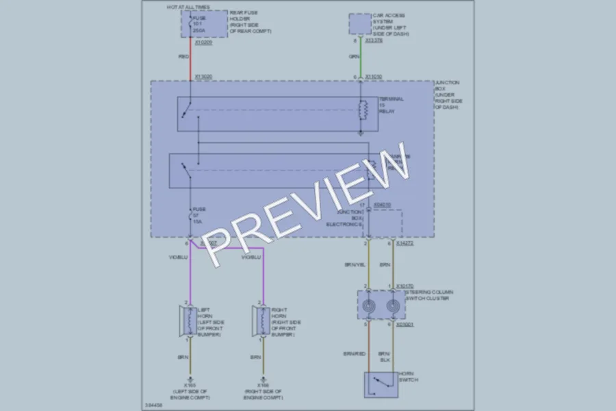 2012 BMW 328i Horn wiring diagram preview