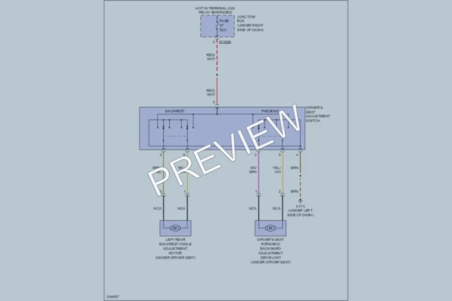 2012 BMW 328i Power Seats wiring diagram preview