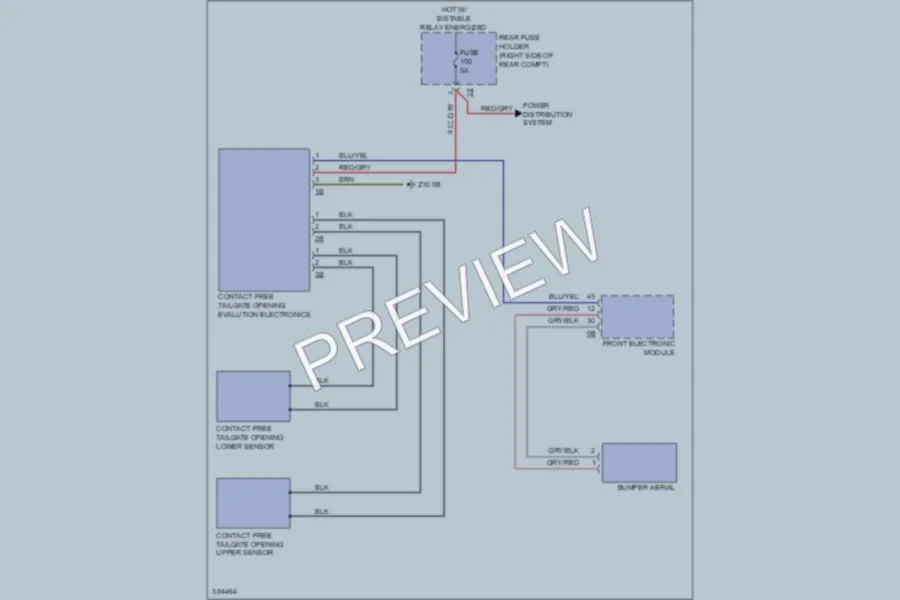 2012 BMW 335i Trunk Tailgate Fuel Door wiring diagram preview