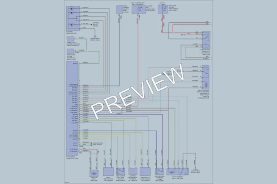 2012 BMW 335is Power Top Sunroof wiring diagram preview