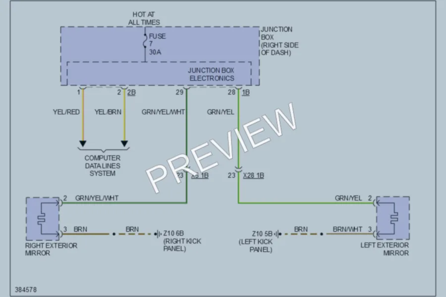 2012 BMW 535i Defoggers wiring diagram preview