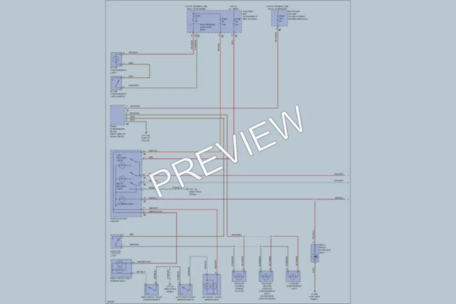 2012 BMW 640i Interior Lights wiring diagram preview