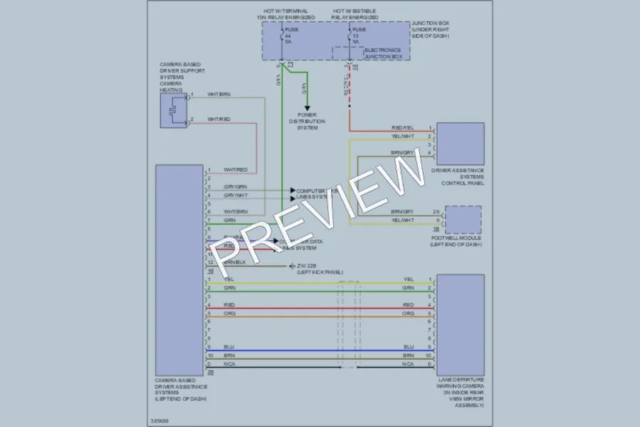 2012 BMW 640i Navigation wiring diagram preview
