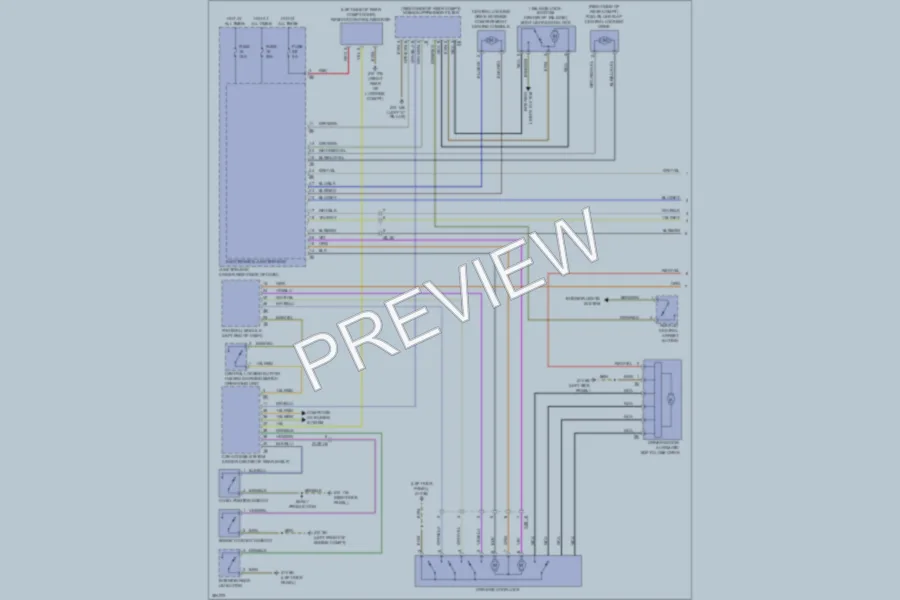 2012 BMW 650i Power Door Locks wiring diagram preview