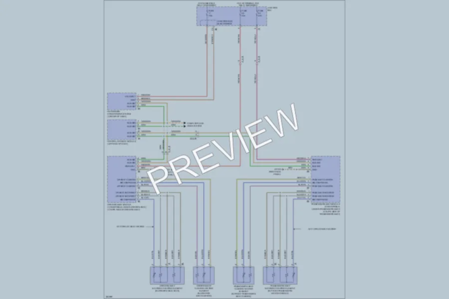 2012 BMW 650i Power Seats wiring diagram preview