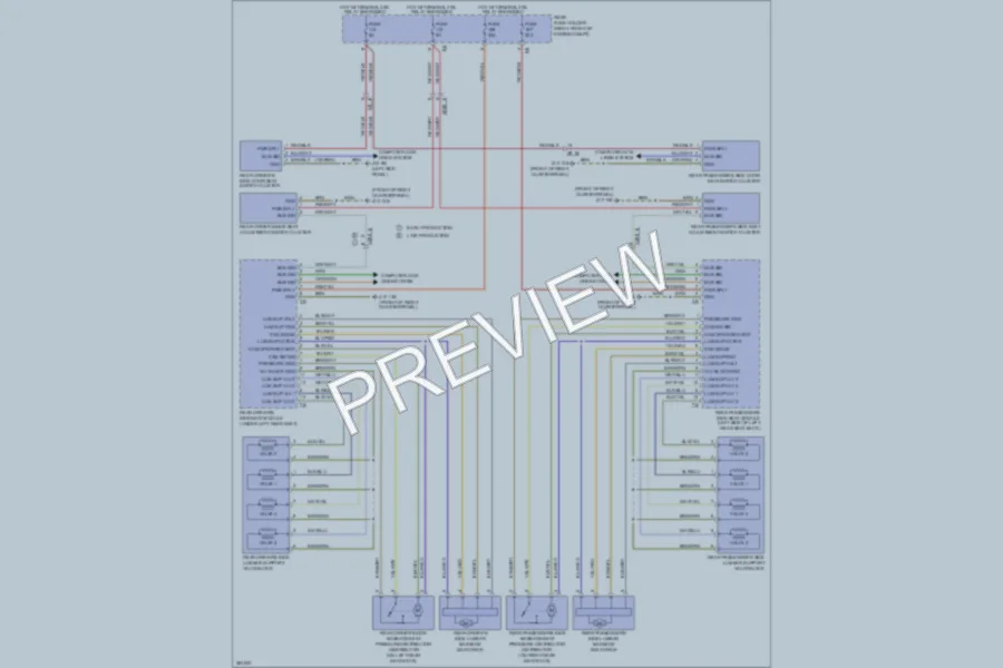 2012 BMW 740i Power Seats wiring diagram preview