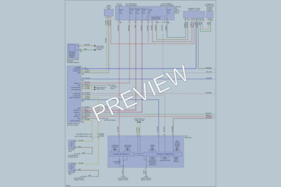 2012 BMW 750i Headlights wiring diagram preview