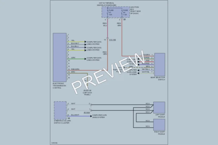2012 BMW 750i Transmission wiring diagram preview
