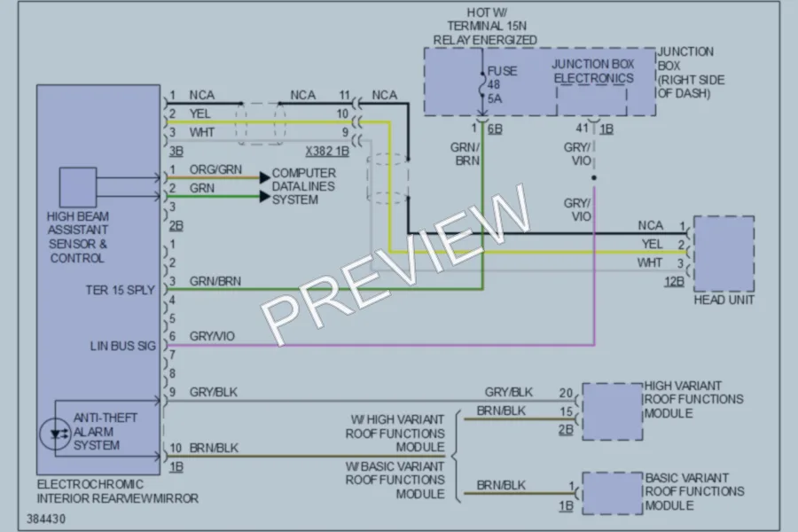 2012 BMW X3 Power Mirrors wiring diagram preview