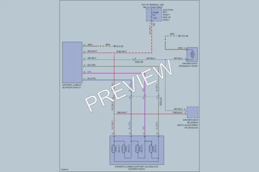 2012 BMW X3 Power Seats wiring diagram preview