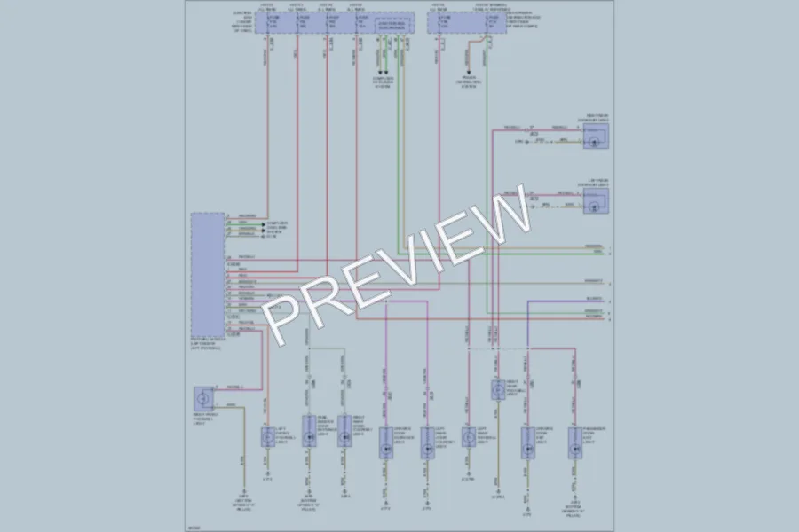 2012 BMW X5 Interior Lights wiring diagram preview