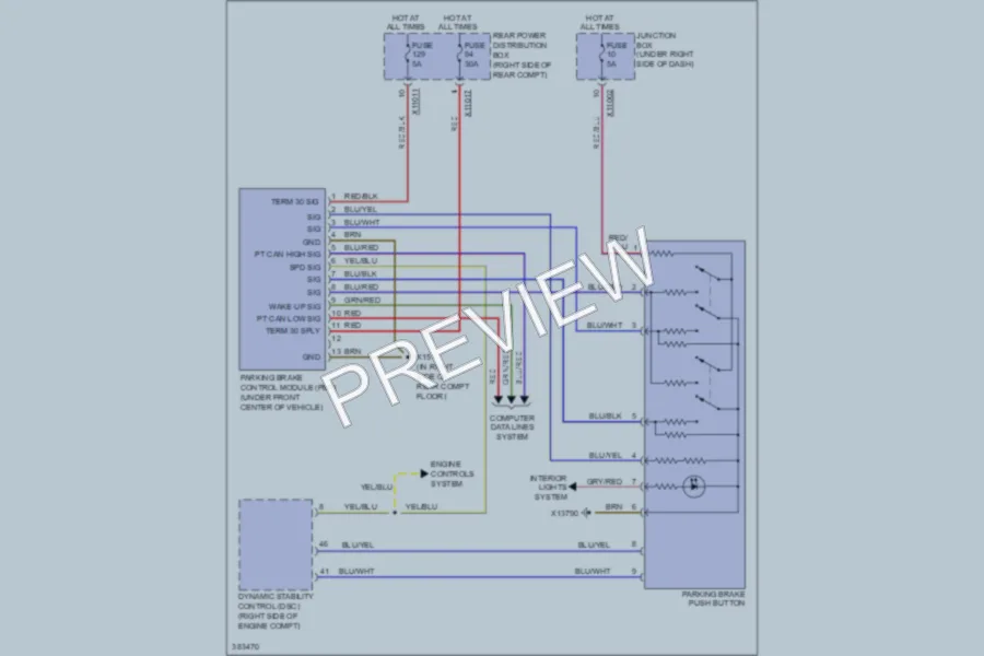 2012 BMW X5 Shift Interlock wiring diagram preview