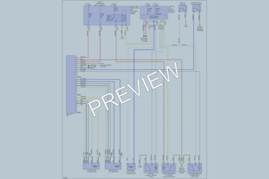 2012 BMW X5 Trunk Tailgate Fuel Door wiring diagram preview