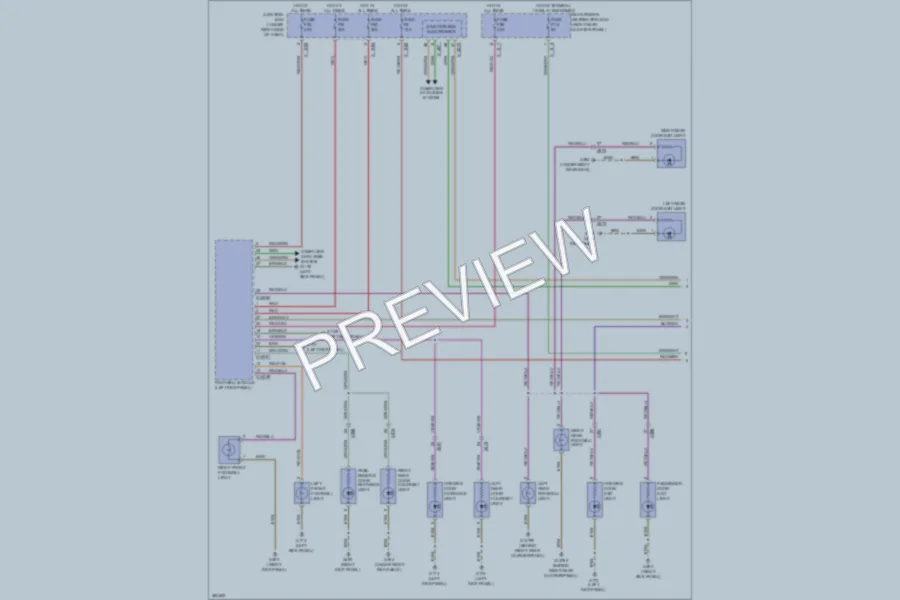 2012 BMW X6 Interior Lights wiring diagram preview