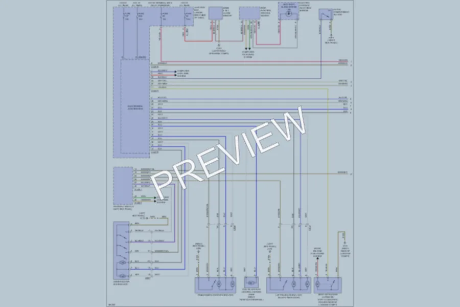 2012 BMW X6 Power Door Locks wiring diagram preview