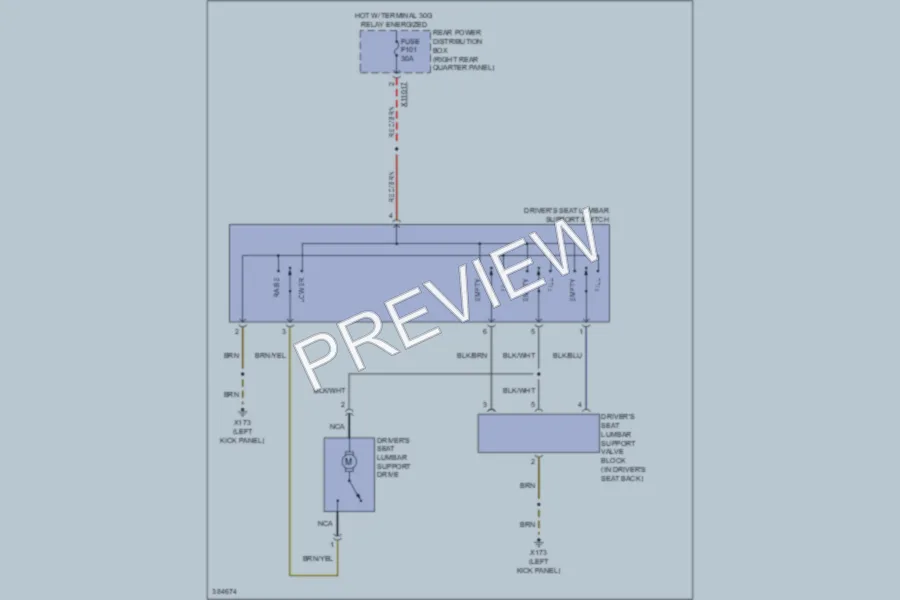 2012 BMW X6 Power Seats wiring diagram preview