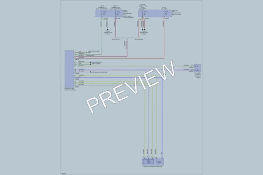 2012 BMW X6 Power Top Sunroof wiring diagram preview