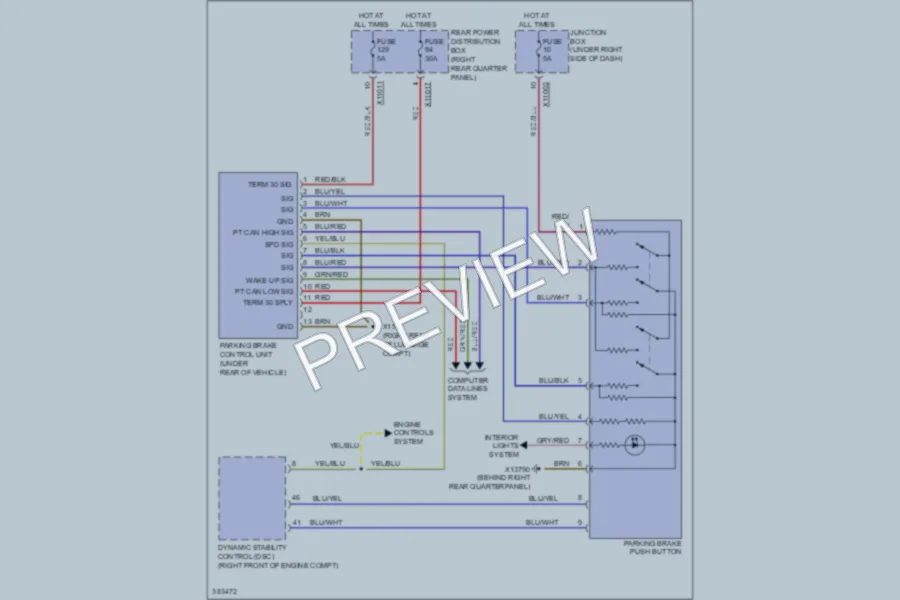 2012 BMW X6 Shift Interlock wiring diagram preview