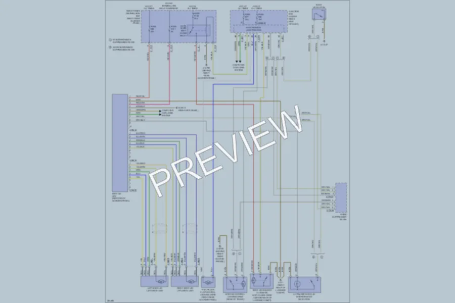 2012 BMW X6 Trunk Tailgate Fuel Door wiring diagram preview