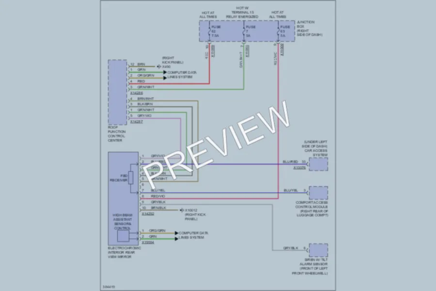 2012 BMW Z4 Power Mirrors wiring diagram preview