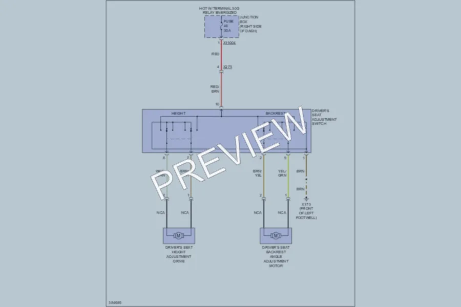 2012 BMW Z4 Power Seats wiring diagram preview