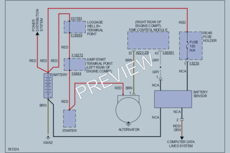 2012 BMW Z4 Starting Charging wiring diagram preview