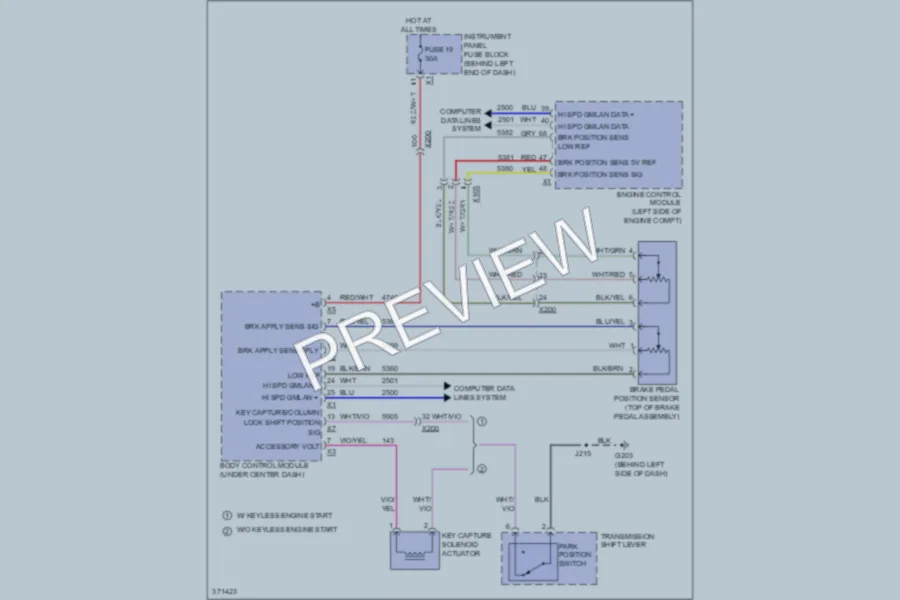 2012 Buick Verano Shift Interlock wiring diagram preview