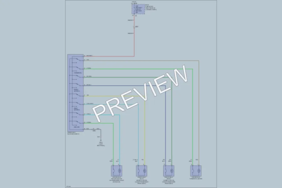 2012 Cadillac CTSV Power Seats wiring diagram preview