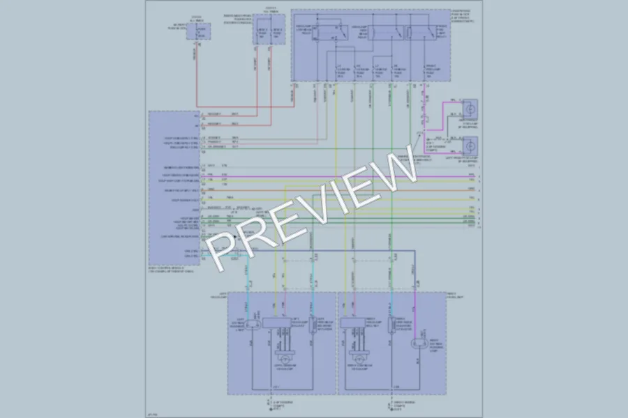 2012 Cadillac SRX Headlights wiring diagram preview