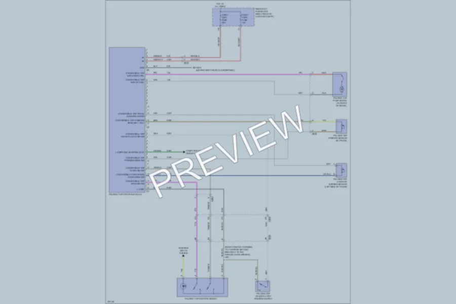 2012 Chevrolet Camaro Power Top Sunroof wiring diagram preview