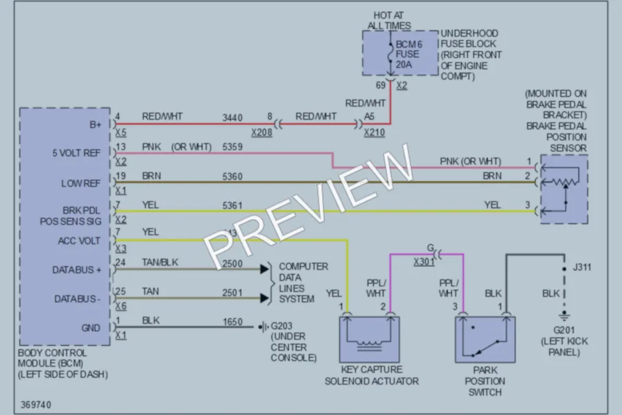 2012 Chevrolet Camaro Shift Interlock wiring diagram preview