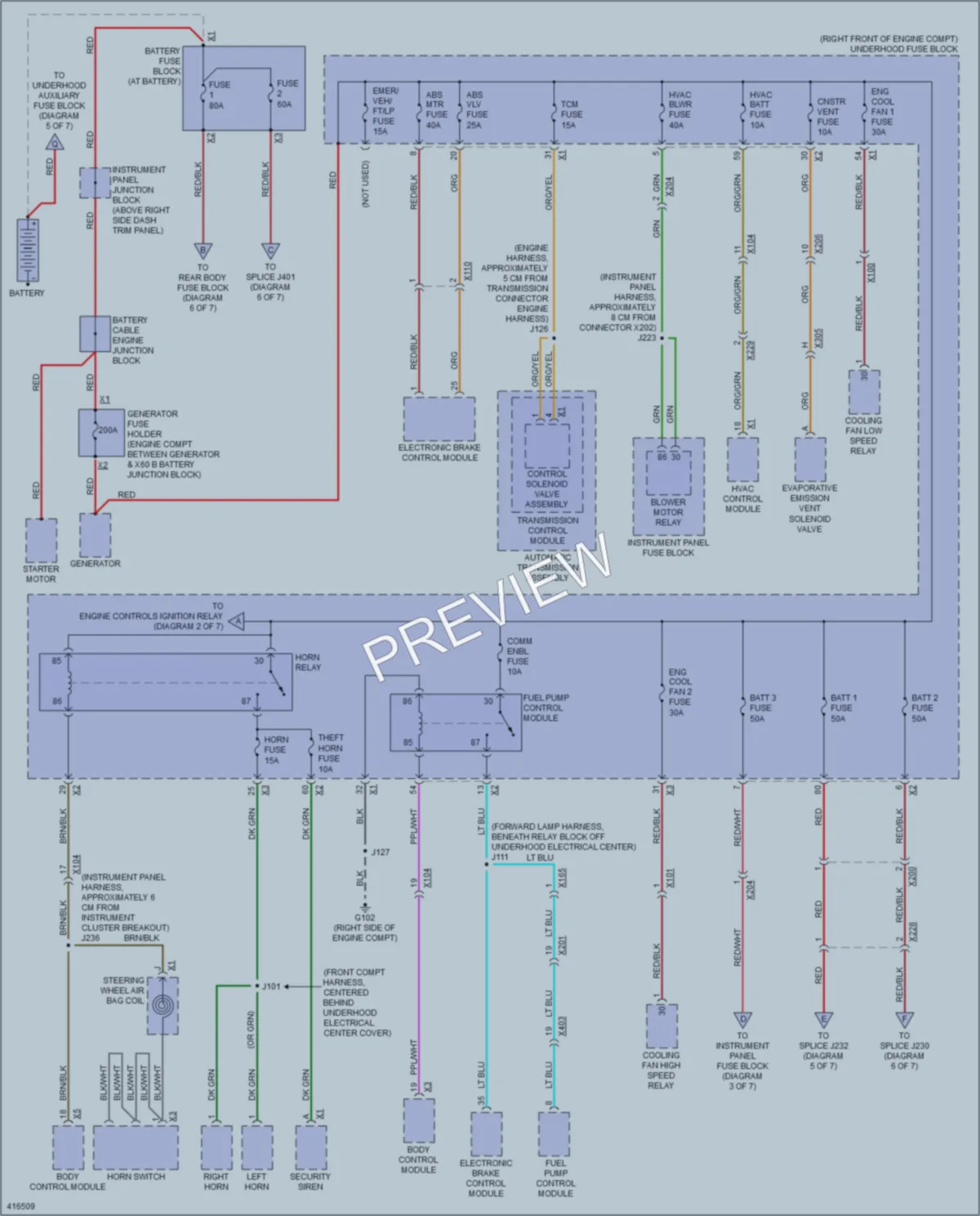 2012 Chevrolet Caprice Power Distribution wiring diagram preview