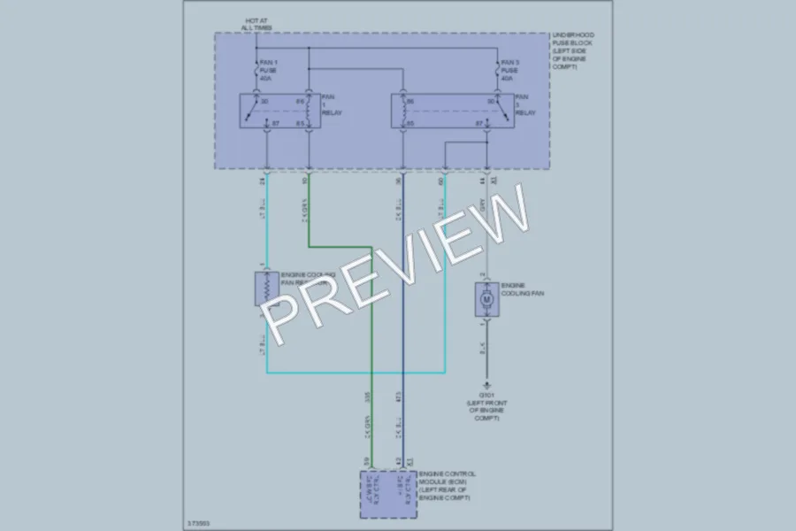 2012 Chevrolet CaptivaSport Cooling Fan wiring diagram preview