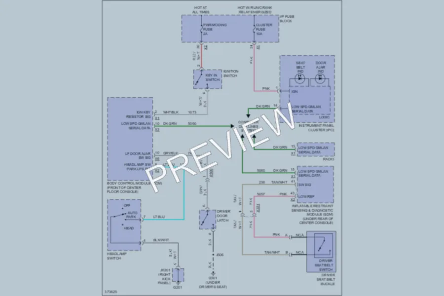 2012 Chevrolet CaptivaSport Warning Systems wiring diagram preview
