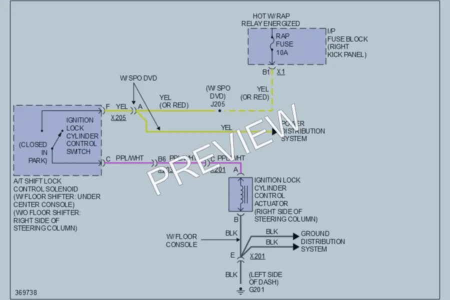 2012 Chevrolet Impala Shift Interlock wiring diagram preview