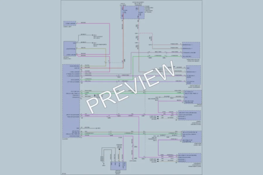 2012 Dodge Challenger Power Door Locks wiring diagram preview
