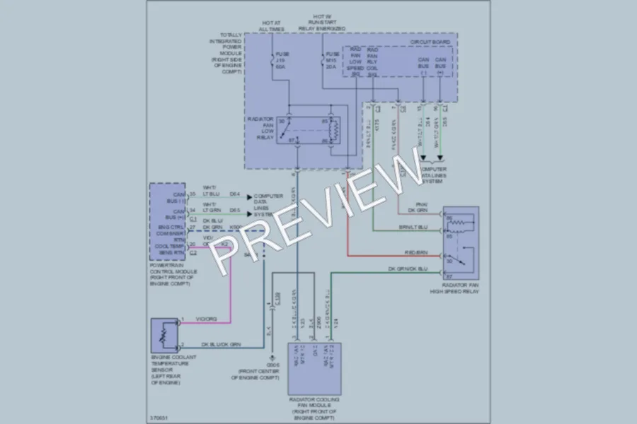2012 Dodge Durango Cooling Fan wiring diagram preview