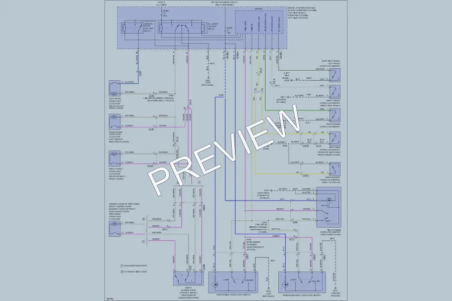 2012 Ford E150 Power Door Locks wiring diagram preview