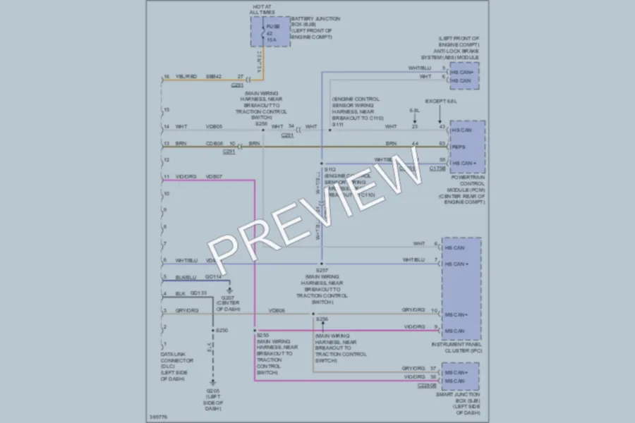 2012 Ford E150 Computer Data Lines wiring diagram preview