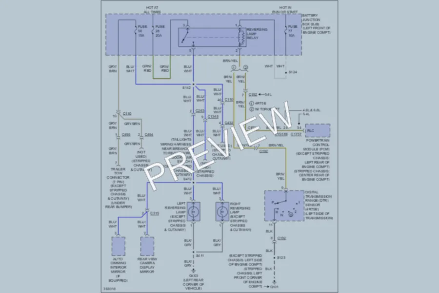 2012 Ford E350 Super Duty Exterior Lights wiring diagram preview