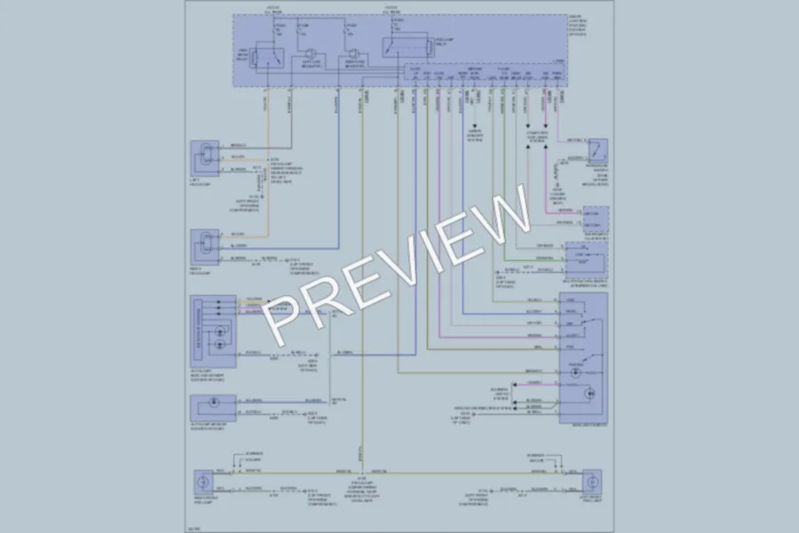 2012 Ford EscapeHybrid Headlights wiring diagram preview
