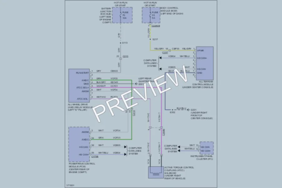 2012 Ford Explorer Transmission wiring diagram preview