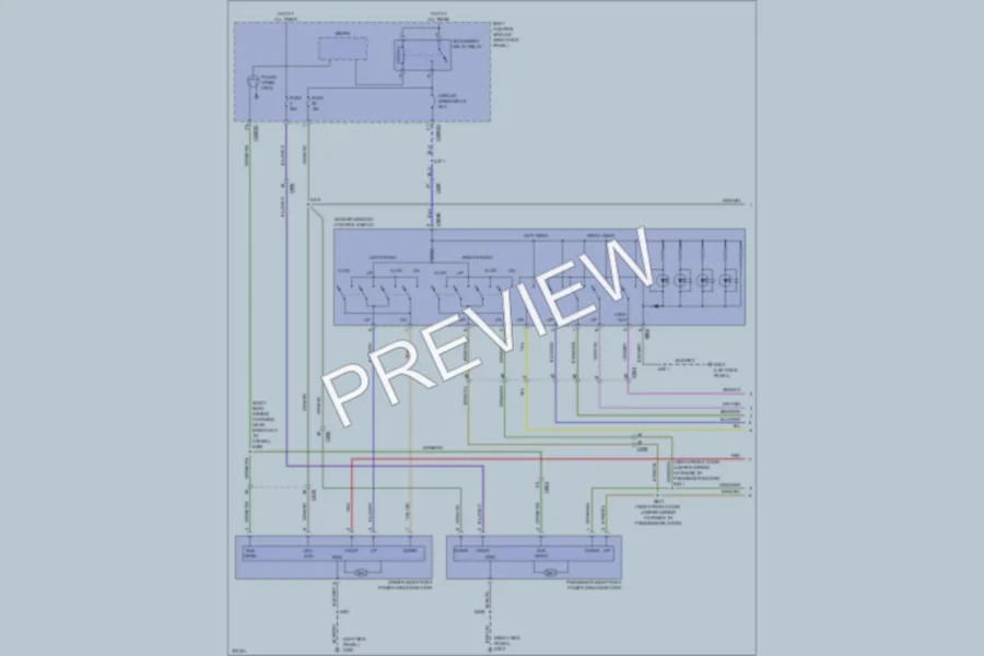 2012 Ford F350 Super Duty Power Windows wiring diagram preview
