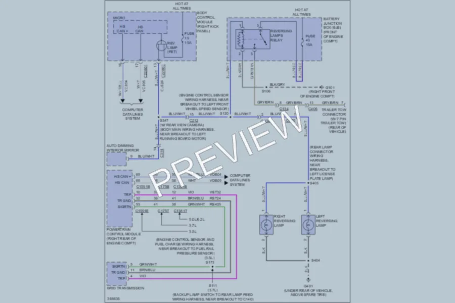2012 Ford F150 Exterior Lights wiring diagram preview